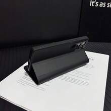 Premium PU Leather Smart View Wallet Case With Kickstand & Card Holder, Full Protection Shockproof Flip Cover Compatible With Samsung Galaxy S26 Ultra S25 Ultra S24 Ultra S23 Ultra S22 Ultra - Black - View 9