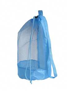 1个/2个格子背包，带肩带，可作沙滩包、洗漱包、抽绳口袋、旅行洗漱包、家居收纳袋、玩具整理袋、游泳包 - 均碼 - 查看 8