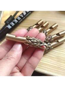 Handmade Pure Copper Eagle Head Whistle - Exquisite Eagle Design, With Keychain Pendant, Durable Christmas Thanksgiving Mother's Day Gift, Suitable For Outdoor Enthusiasts, Delicate Craftsmanship Art Hanging Decor, Eagle Ornament - Multicolor - View 3