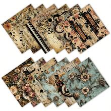 12 tờ giấy thủ công họa tiết nốt nhạc cổ điển - kích thước 6"x6" với họa tiết hoa, đồng hồ và nốt nhạc, thích hợp cho việc viết nhật ký, làm tranh ghép, làm thiệp và các hoạt động thủ công khác. - A - Xem 3