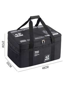 户外露营炊具收纳袋 | 大容量防水炉具、气罐、锅具整理袋 | 便携式野餐、公路旅行、钓鱼装备包 | 多功能露营装备箱 | 手提箱 | 多口袋设计便携式餐包 - 彩色 - 查看 10