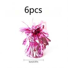 2/4个粉色铝箔气球配重，加厚气球配重，氦气球DIY配重，适用于生日派对和婚礼餐桌装饰，圣诞节 - 粉色 - 查看 12