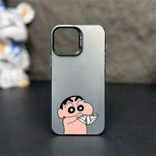 Cartoon Funny Underwear Shin-Chan Compatible With Apple 16 Phone Case 15 Shockproof 14 Pro Max New 13 Matte - Translucent Black - View 1