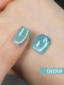12 ml Vernis à ongles gel effet œil de chat vert-bleu transparent et brillant, blanchissant pour les ongles de salon, fournitures d'art ongulaire haute densité populaires - Multicolore - Voir 9