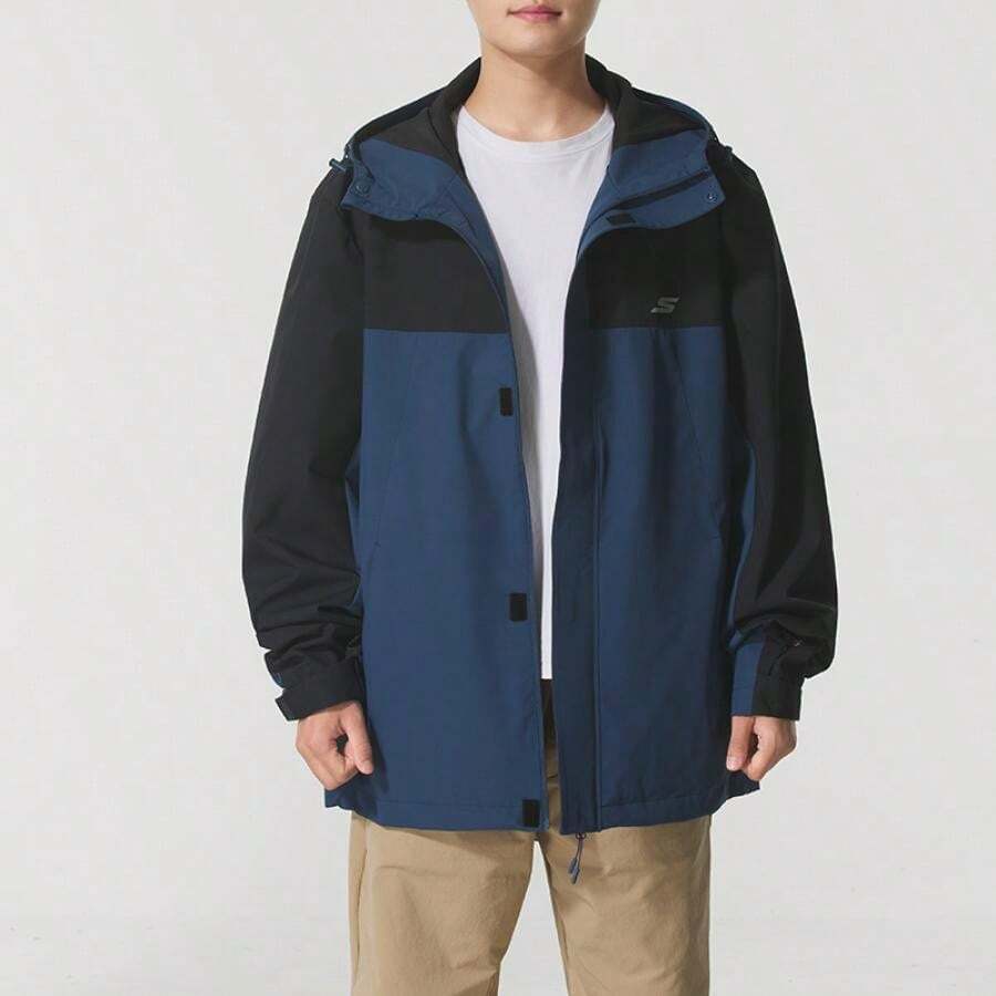 Skechers Golf Series Woven Men's Commuter & Travel Casual Jacket/Outerwear P425M213 - Navy Blue - View 1