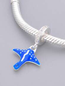 1pc Fresh Healing Ocean Series Starfish, Manta Ray, Sea Turtle Beaded Pendant, Creative Versatile DIY Bracelet Necklace Gift - Multicolor - View 3