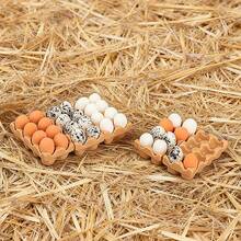 Miniature Scene Decor, Resin Mini Egg Tray, DIY Creative Craft Accessory, Essential Item For Immersive Mini Kitchen, Micro Landscape & Dollhouse Decoration, Favorite Of Handicraft Enthusiasts - Multicolor - View 8