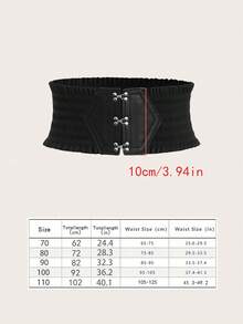 Thắt lưng trang trí móc và viền tua rua thanh lịch 1pc cho ngày lễ Halloween Corset ngày lễ tình nhân ngày lễ tình nhân mùa hè, trường học - màu đen - Xem 6