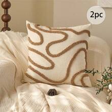 1pc Minimalist Bohemian Style Embroidered Throw Pillow Case, 45*45cm, Home Sofa Decorative Cushion Cover, Apartment Pillow Sham, Bedding Accessory - Multicolor - View 13