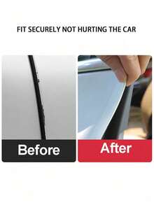 1pc Transparent Universal Anti-Scratch Rear Bumper Protective Film, Car Door Edge Paint Protection Scratch-Resistant Sticker - A - View 5