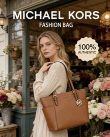 Michael Kors Charlotte Retro Tote Bag, Women's Shoulder Bag With Large Capacity - Brown - View 2