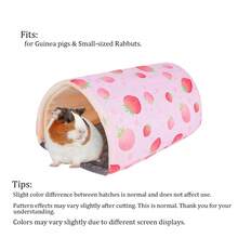 Tempat Tidur Terowongan Hewan Peliharaan Lembut & Nyaman Sepanjang Musim, Motif Stroberi, Cocok Untuk Hewan Peliharaan Kecil Seperti Hamster, Guinea Pig, Landak, Kelinci, Hangat & Bernapas, Pola Stroberi Lucu, Bagian Bawah Anti Selip, Dapat Dicuci, Alas Hewan Peliharaan Dalam Ruangan - View 11