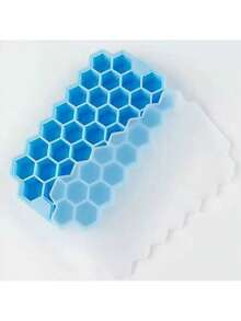 1pc 37-Cavity Honeycomb Silicone Ice Cube Tray With Lid, Reusable DIY Ice Mold - Multicolor - View 5