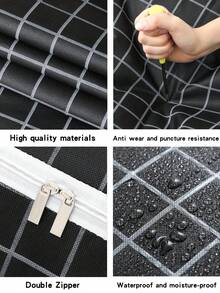 1PC Zipper Non-Woven Storage Bag, Padded Coat And Quilt Storage Bag, Home And Travel Item Storage Bag, Seasonal Clothing Storage Bag, Holiday Gift Storage Bag, Home Decoration Storage Bag, Daily Necessities Storage Bag, Party Supplies Storage Bag,Dorm Room - Black - View 8