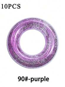 1pc Transparent Sequin Inflatable Swimming Ring, Thick PVC Crystal Swimming Ring Armpit Float, Adult Transparent Cute Underarm Thick Circle Large Buoyancy Swim Ring,Lightweight And Portable - Clear - View 40