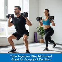 RAVIAN Adjustable Dumbbells & Barbell Set 20–30 Kg – 2-In-1 Weight Lifting System, Non-Slip Handles, Connecting Rod For Home Gym Full-Body Strength Training - 30Kg - View 5