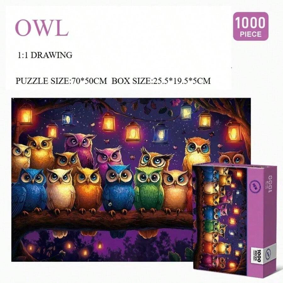 1000pcs Unique Wooden Puzzle - Lion, Luxury Animal Shaped Wooden Jigsaw Puzzle, Exquisite Packaging, Best Gift For Adults