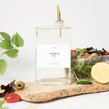 Olive Oil Dispenser Bottle For Kitchen, Automatic Pourer, Glass Dispenser For Kitchen, Olive Oil Cruet - Bộ 4 món - Vàng - Xem 3