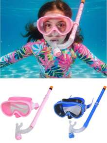 4-12 Years Old Kids Snorkeling Set, Including Anti-Fog Swim Goggles And Dry Snorkel, Suitable For Swimming And Snorkeling, Back T, First Day Of School - Multicolor - View 4