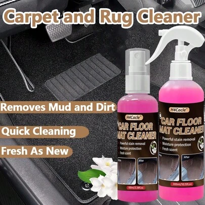 H4Cacle 車内フロアマット用洗浄剤、シート&マット用強力な汚れ落とし剤 ウォーターレスフォームクリーナー深部洗浄、天井、シート、フロアマットの徹底的な洗浄効果