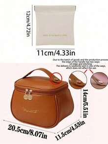 PU皮革便携式化妆包,多功能旅行收纳包,轻便化妆品收纳包,化妆整理包,手提化妆包,旅行必备,邮轮必备,宿舍必备,情人节礼物,伴娘礼物,生日礼物,朋友/老师礼物,母亲节礼物,圣诞节礼物,万圣节礼物,化妆品收纳包,洗漱包,化妆品收纳袋,化妆包,洗漱旅行包,度假必备,女性旅行礼物 - 彩色 - 查看 9