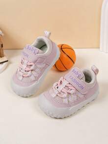 Infant Toddler Shoes, Soft Sole Anti-Slip Mesh Breathable Sneakers, Convenient Hook And Loop Design - Pink - View 17