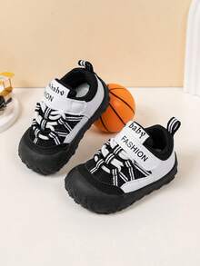 婴幼儿鞋，软底防滑透气儿童运动鞋，便捷的魔术贴设计 - 黑色 - 查看 16