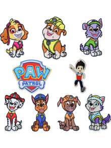 1/4/8 قطع رقعة مطرزة Paw Patrol درع الكلب للحقائب والملابس وديكورات الحفلات - رسوم متحركة - مشاهدة 8