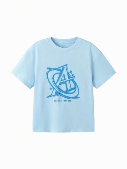 Balabala 儿童轻便速干透气运动T恤，柔软亲肤，短袖夏季休闲运动上衣，男女童款，2026新款