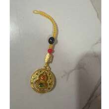 金色吉祥葫芦钥匙扣，优雅汽车钥匙链吊坠，男女皆宜的招财礼物 - 彩色 - 查看 1