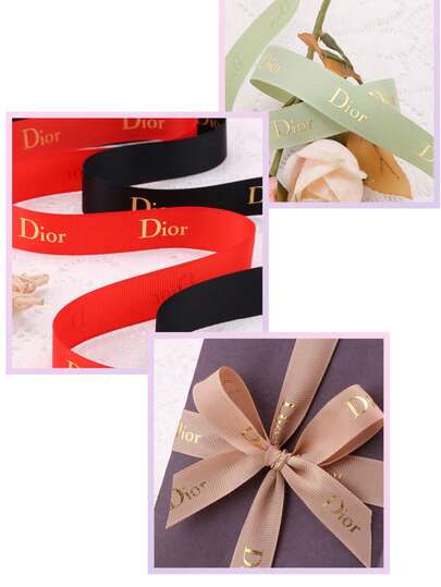 M.Dior Ruy băng polyester Grosgrain cao cấp với chữ in nhũ vàng, ruy băng sang trọng thời trang dùng để gói bó hoa, làm nơ, đồ thủ công DIY, phụ kiện tóc, trang trí nhà cửa, đồ dùng tiệc tùng tái sử dụng, lý tưởng cho đám cưới, sinh nhật, Lễ tình nhân, kỷ niệm, Giáng sinh và các ngày lễ khác, chất lượng cao dành cho các thợ cắm hoa chuyên nghiệp và những người đam mê thủ công.