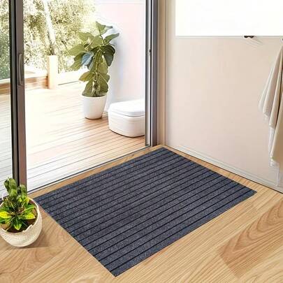 Felpudo para perros, adecuado para patas embarradas - Antideslizante, absorbente de agua, felpudo de entrada lavable con respaldo de goma, de secado rápido, diseño de perfil bajo, adecuado para uso interior/exterior, regalo para amantes de las mascotas | Felpudo con patrón a rayas | Felpudo de puerta resistente, felpudo para mascotas