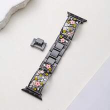 1pc Luxury Hollow Flower Design Watch Band, Zinc Alloy Material, Suitable For Apple Watch 38mm-49mm Replacement Strap - Mouldless - View 15