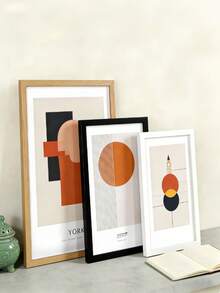 A3/A4/A5 Classic Photo Frame, Matte Black/White/Light Wood Grain, Multifunctional File & Photo Frame, Faux Wood - Multicolor - View 2