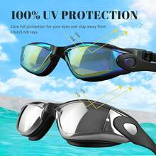 Professional Pool Goggles Anti-Fog Leakproof & Easy Adjust - Aqua & Clear - View 10