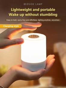 Lampu Malam Sentuh Silinder LED, Lampu Samping Tempat Tidur Portabel Minimalis, Cocok untuk Kamar Tidur, Ruang Tamu, Meja, Samping Tempat Tidur, Kantor, Hadiah, Asrama, Dapat Diisi Ulang USB, Dapat Diredupkan dalam Berbagai Mode, Lampu Malam Ambient dengan Kontrol Sentuh - Sentuh lampu malam silinder - View 4