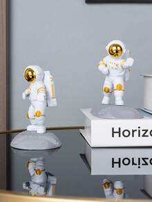 Astronaut Phone Holder, Figurine, Live Streaming Stand, Slouchy Reading Phone Stand, Creative Desktop Phone Holder - Multicolor - View 5