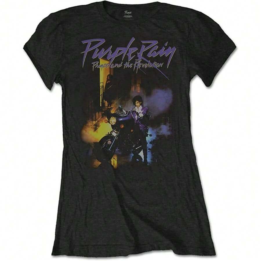 Prince 'Purple Rain' Womens Fitted T-Shirt - Nhiều màu - Xem 1