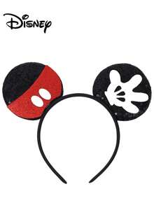 Disney 1个可爱卡通手形发箍，派对服装配饰，适合作为生日礼物、节日派对、游乐园拍照道具 - 白+黑+紅 - 查看 1