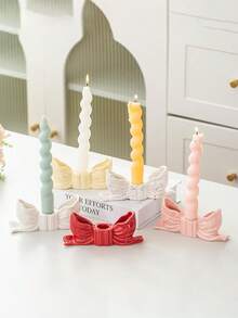 1 pièce Bougeoir en céramique asymétrique de style nordique fait main, décoration d'intérieur de haute qualité, convient pour les fêtes, les cadeaux et les bénédictions - multicolore - Voir 8