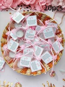 20pcs Candle Card Set, Suitable For Baby Christening, Communion, Gender Reveal Party, Party Guest Gifts - Multicolor - View 9
