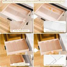 Yieach 4 Pack Adjustable Narrow Spice Rack For Drawer - Expandable From 9" To 17.7" - Acrylic Drawer Seasoning Organizer,Tiered Clear Spice Tray For Spices,Condiment,Nail Polish And Jar Organization - Màu A - Xem 4