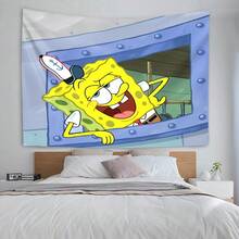 1pc Cute Cartoon Wall Hanging Tapestry, Bohemian Style Wall Decor Tapestry, Home Decoration, Bedroom Wall Hanging - Multicolor - View 6