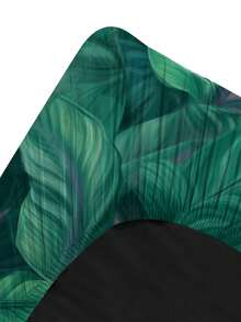 1pc Ocean Elements Shell, Seashell, Seaweed, Starfish & Green Leaf Print Milk Silk Beach Chair Cover, Removable & Washable Elastic Beach Chair Protector For Pool, Beach - Multicolor - View 3