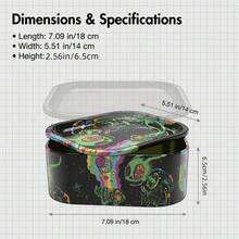 1 Set 2-In-1 Metal Tray Box, Premium Holographic Printed Tray, Metal Tray, Herb Rolling Tray, Beginner Decorative Box, Desktop Storage Box - Style 2 - View 9