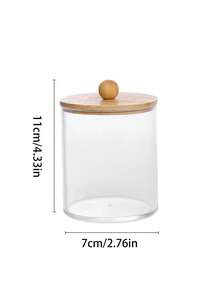 Bộ 4 hộp đựng tăm bông acrylic, hộp đựng đồ trang điểm, hộp đựng đồ dùng phòng tắm, hộp đựng băng vệ sinh có nắp tre, dùng để đựng mỹ phẩm, tăm bông, băng vệ sinh. - Nhiều màu - Xem 9