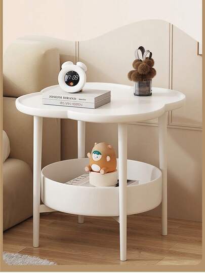 1pc Creative Home Coffee Table, Modern And Simple Living Room Mobile Storage Rack, Cream Wind Sand Hair Side Table, Bedside Table Corner Table, Living Room Coffee Table, Family Sofa Side Table, Bedroom Bedside Table, Balcony Table Coffee Table, Very Suitable For Installation In Bedrooms, Living Rooms And Balconies