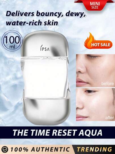  IPSA [Mini] THE TIME RESET AQUA 100ml / Lotion That Delivers Bouncy, Dewy, Water-Rich Skin, As If Infused With Moisture / Forms A Layer Of Moisture On Skin Surface To Smooth And Keep The Skin Moisturized / By Combining Acetyl Hyaluronic Acid And Other Complex, It Enhances Moisture Delivery To Inner Skin / Helps The Skin Condition Retain Moisture, Keeping Your Skin Hydrated.