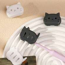 Cartoon Cute Toothbrush Case (2 /4 Pieces) - Portable Travel Toothbrush Box, Suitable For Both Home And Business Trips - 2 Random Colors - View 3