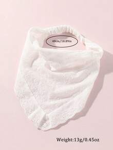 1 pieza Diadema con volantes bordada a mano para mujer, adecuada para uso diario y vacaciones - Blanco - Ver 5